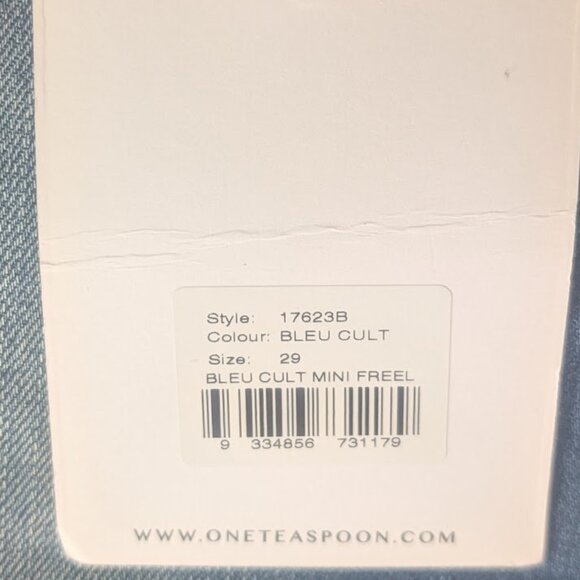 One Teaspoon | Mini Freelove Distressed Denim Skirt In Bleu Cult - Picture 8 of 16